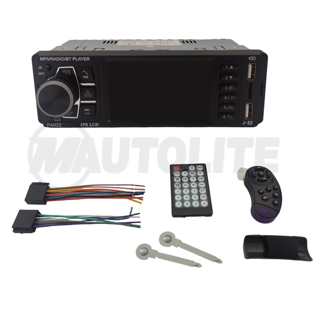 Equipo de Sonido 1 din Bluetooth Radio FM SD Card USB/4042UM – Mautolite