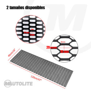 Rejilla plástica para vehículo
