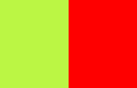 amarillo fosforescente-rojo