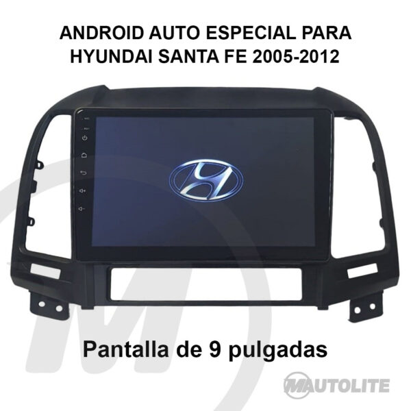 Android Auto para Hyundai Santa Fe 2005-2012 9 pulgadas/DK-STFE05 ...