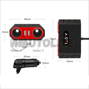 Socket multifunción-Cargador de dos puertos USB