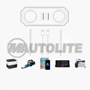 Socket multifunción-Cargador de dos puertos USB