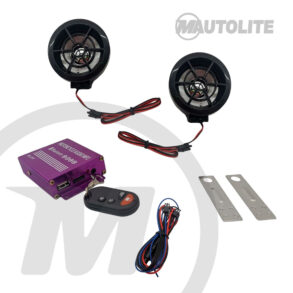 Alarma, radio, bluetooth y mp3 para moto