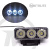 Luces de circulación diurna LED de alta potencia (DRL) Tipo de LED: LED SMD Color del LED: blanco (como muestran las imágenes)} Temperatura de color: 6000K ~ 7000K }Número de LED: 3  LED Potencia: 9W (3W/LED) Voltaje: 12V Material:Aluminio + plástico + lente PC Impermeable, a prueba de polvo, resistente a la intemperie, resistente a los golpes Tamaño del panel (L * W * H): 8.7 cm x 3.8 cm x 3.1 cm (Aprox.) Incluye base y tornillos para instalación El tipo de mini lámpara de circulación diurna de 3 LED es lo suficientemente pequeña como para poner en muchos camiones, para SUV, 4x4 detrás de la rejilla, ya sea vertical u horizontalmente. Las luces de circulación diurna mejoran la seguridad mientras se conduce. Permiten que su vehículo sea visto a distancias mucho más lejanas. Mejora en gran medida el tiempo de reacción de los vehículos que se aproximan