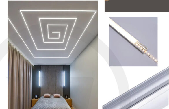 Perfil de aluminio con cubierta de opal