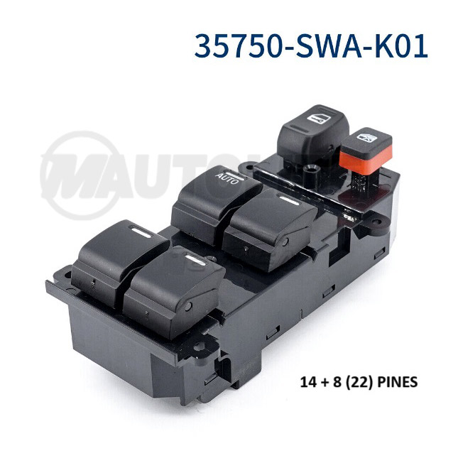 SWITCH-VENTANA-PARA-HONDA-CRV-2007-2012-35750SWAK01-(3) Master Switch de ventana eléctrica para HONDA CRV 2007-2012 35750SWAK01