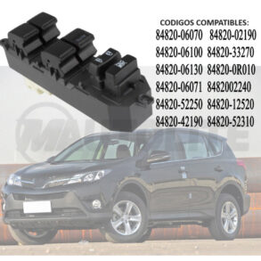 Master Switch de ventana eléctrica para TOYOTA YARIS, PRIUS, SCION, ETC. 2006-2014 84820-02190
