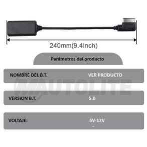 Adaptador de cable de audio Bluetooth BT-A