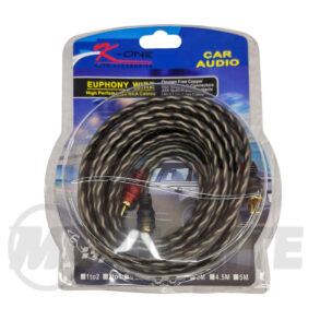 Cable tipo RCA estéreo 2 canales trenzado 4.5 mts