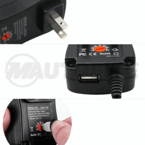 Adaptador multivoltaje desde 3V hasta 12V USB