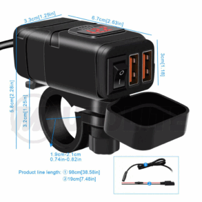 Cargador USB Dual para Motos