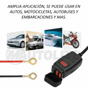 Cargador USB Dual para Motos
