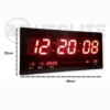 Reloj Digital LED de Pared con Alarma, Calendario y Temperatura
