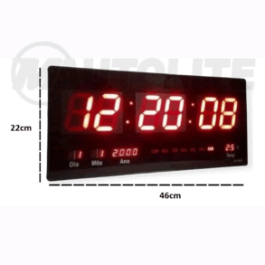 Reloj Digital LED de Pared con Alarma, Calendario y Temperatura