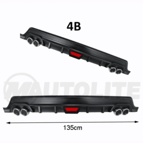 Volante D-Style-Difusor trasero simulador de doble escape universal