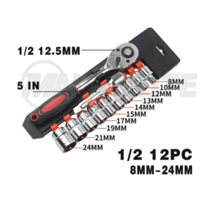 Juego de Copas con ratchet 1/2”