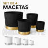 Maceta elegante de poliresina