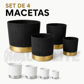 Maceta elegante de poliresina