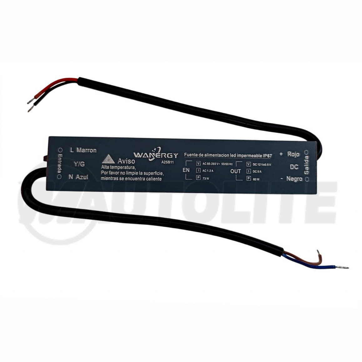 Transformador-de-110V-AC-a-12V-60W,-12VA-60W-(2) Transformador 110V a 12V 60W